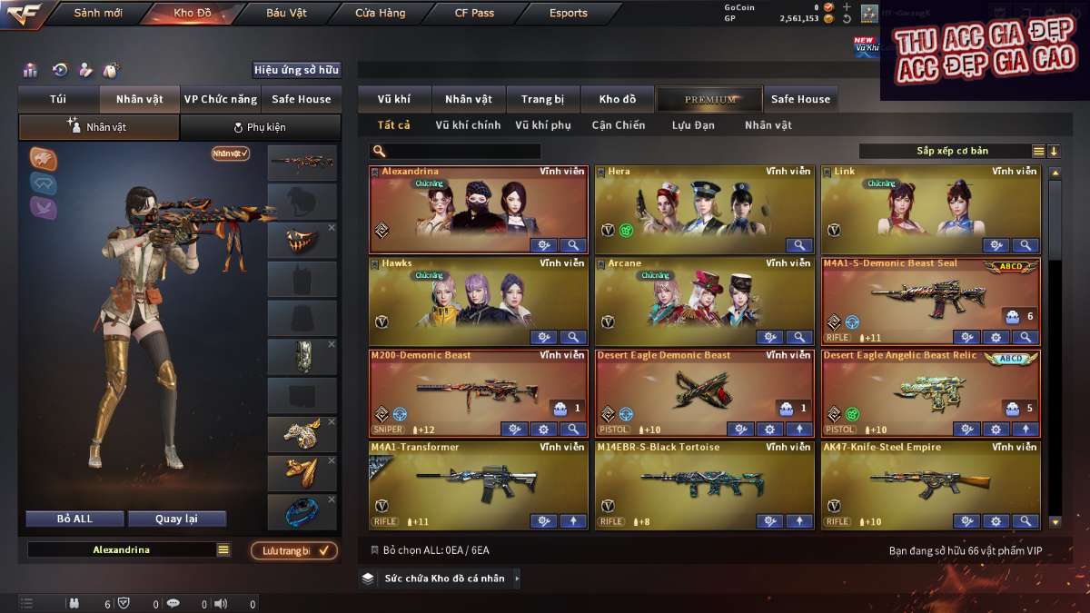 shop acc cf uy tin gia re